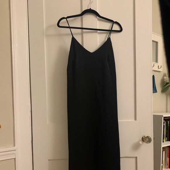 Black midi slip dress - Picture 3 of 3